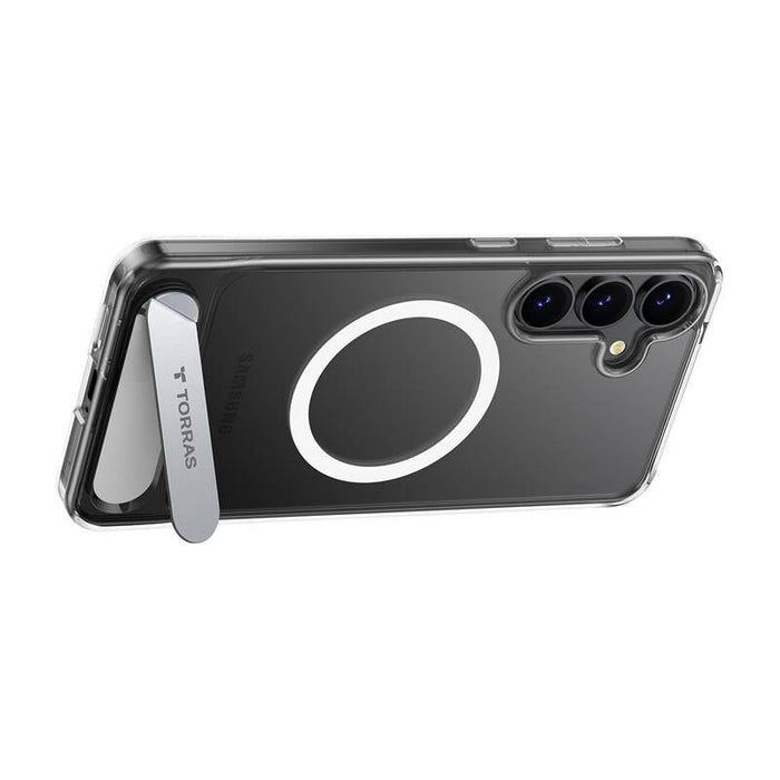 Torras Pstand Series phone case for Samsung S25 (transparent) - Protective cases for smartphones<<<Cases<<<GSM