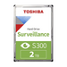 Toshiba S300 Surveillance internal hard drive 2 TB 5400 RPM 128 MB 3.5’’ Serial ATA III