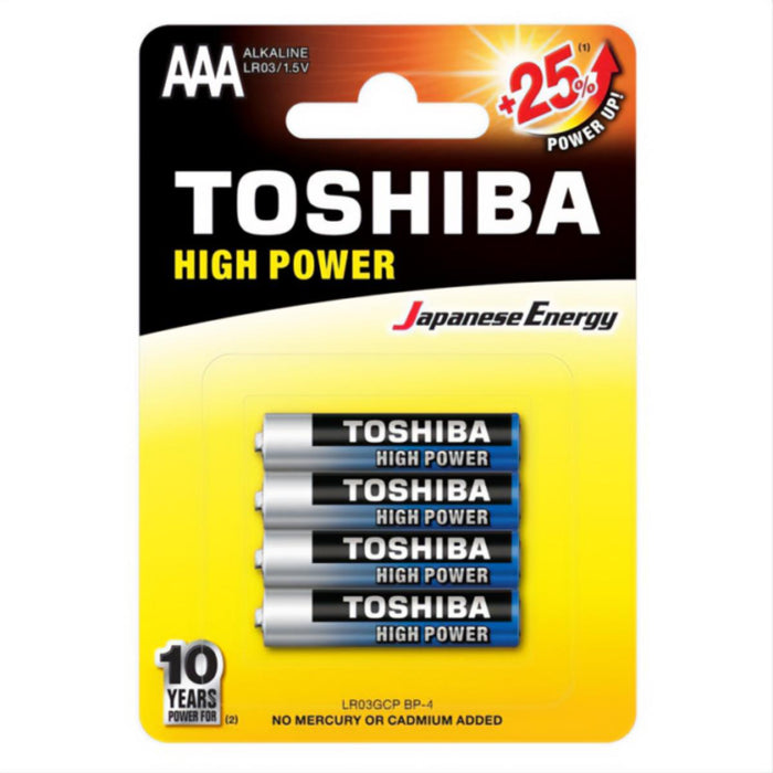 ALKALINE BATTERY LR6 AA 4 PCS TOSHIBA