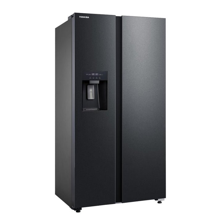 Toshiba GR-RS755WI-PMJ(05) Side-by-Side Refrigerator, 568 l, E, No Frost, Black stainless steel