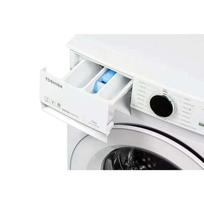 Washing machine Toshiba TW-T21BU80UWBK(WW) , 1200 rpm, 7.00 kg, A , White