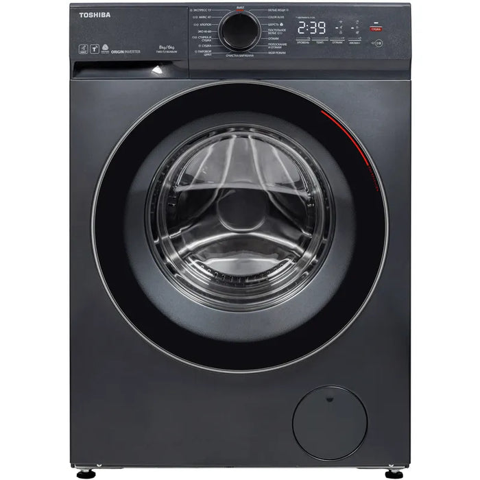 Washer dryer Toshiba TWD-T21BU90UWBK(MG) , 1400 rpm, 6 kg, 8.00 kg, E , Inox