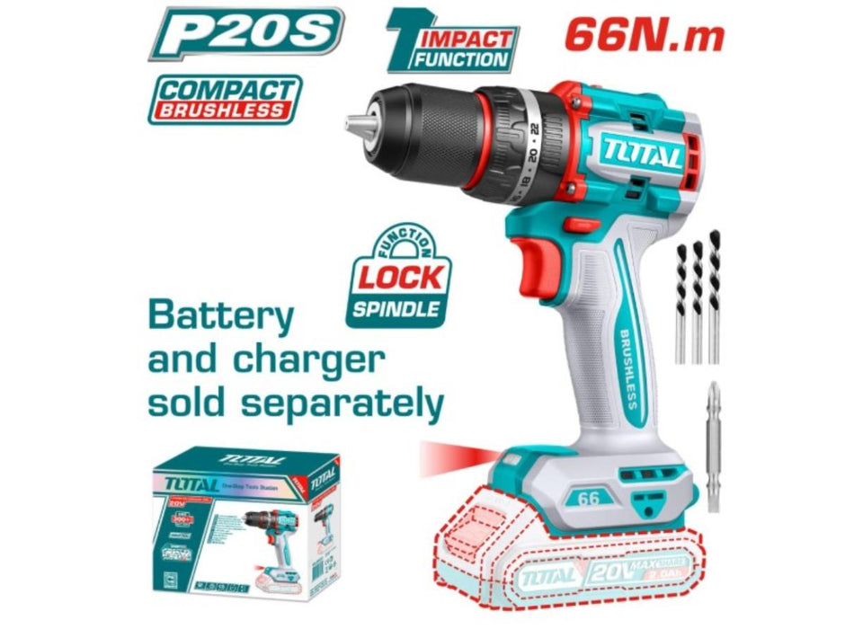 CORDLESS IMPACT SCREWDRIVER WITHOUT BATTERY TOTAL