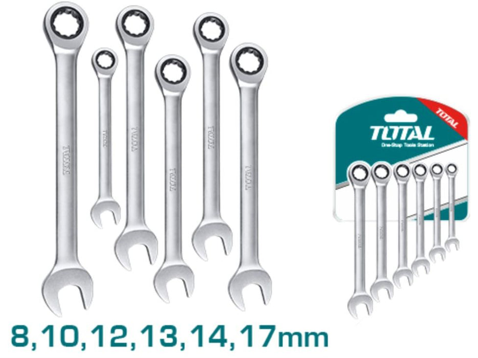 RATCHET WRENCH SET 6PCS TOTAL