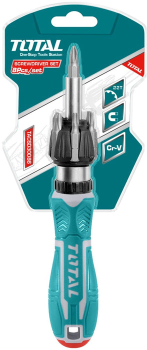 SCREWDRIVER SET WITH 8 TOTAL BITS
