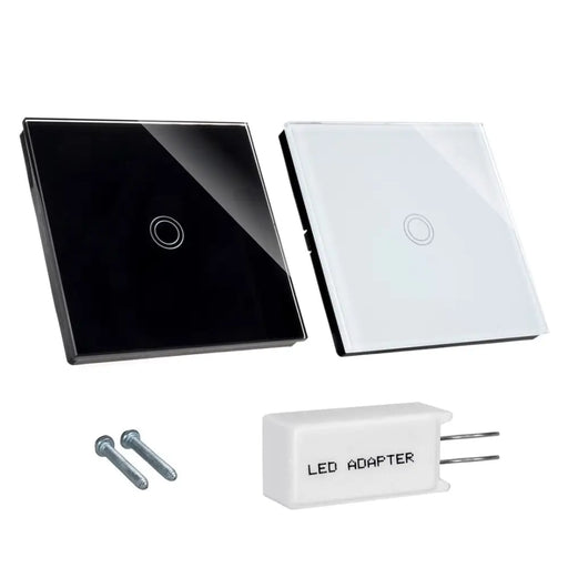 Touch Changeover Switch Light Switch Cross Switch Wall Switch Stair Switch with Color Change LED Backlight Recessed