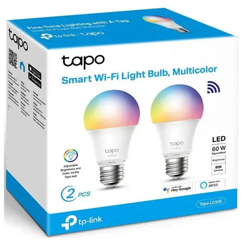TP-Link Smart LED Bulb L530E (2pcs) E27 Multicolor EU - Smart Devices<<<Основна<<<DunaXML&&&Смарт крушки<<<Сигурност
