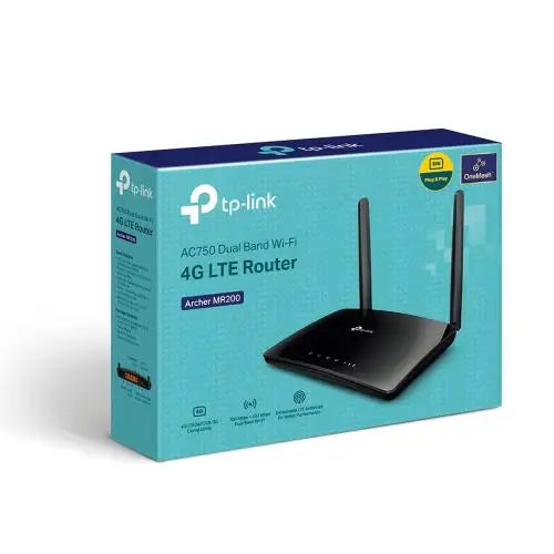 TP-Link Wi-Fi Router Archer MR200 AC750 750Mbps LAN/WAN 802.11ac Black EU