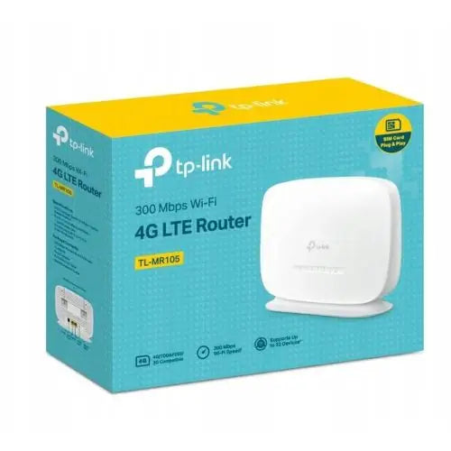 TP-Link Wi-Fi Router TL-MR105 4G 300Mbps LAN/WAN 802.11ac White EU