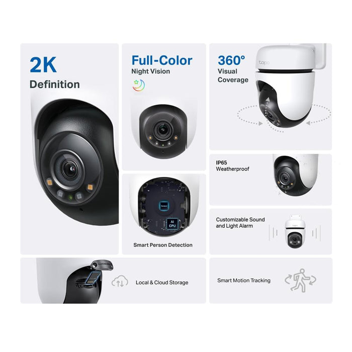 Outdoor security WiFi camera TP-Link Tapo C510W - 2K Pan/Tilt