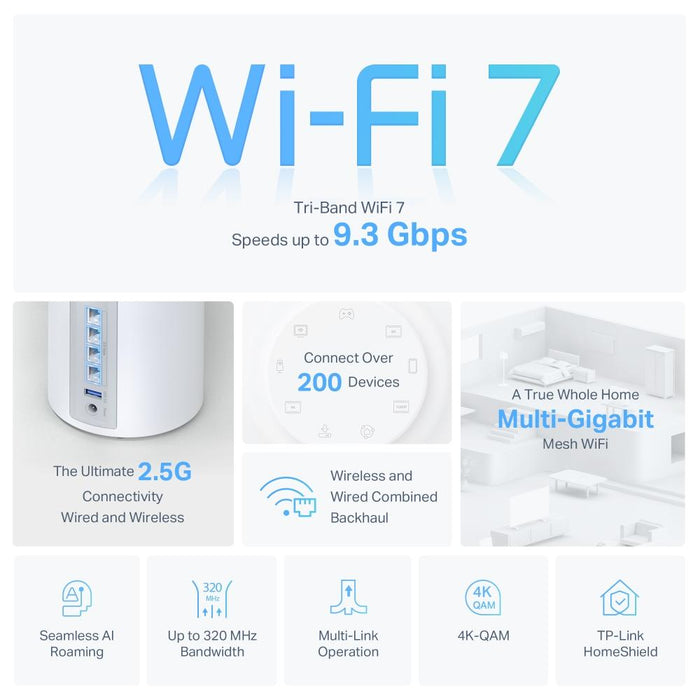 Mesh system TP-Link Deco BE65 Wi-Fi 7 BE9300 - 3 pcs