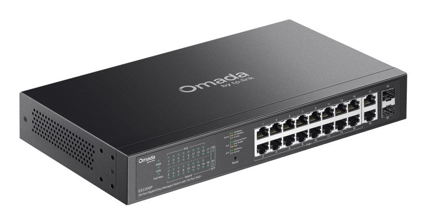 OMADA ES220GP network switch Managed Gigabit Ethernet (10/100/1000) Power over Ethernet (PoE) Black