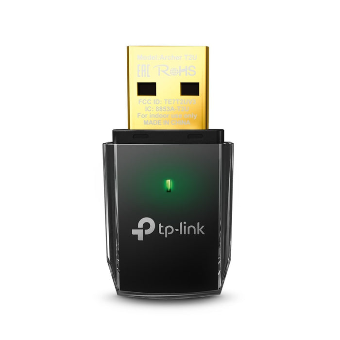 Wireless adapter TP-LINK Archer T2U, AC600, Dual band, USB, built-in antenna