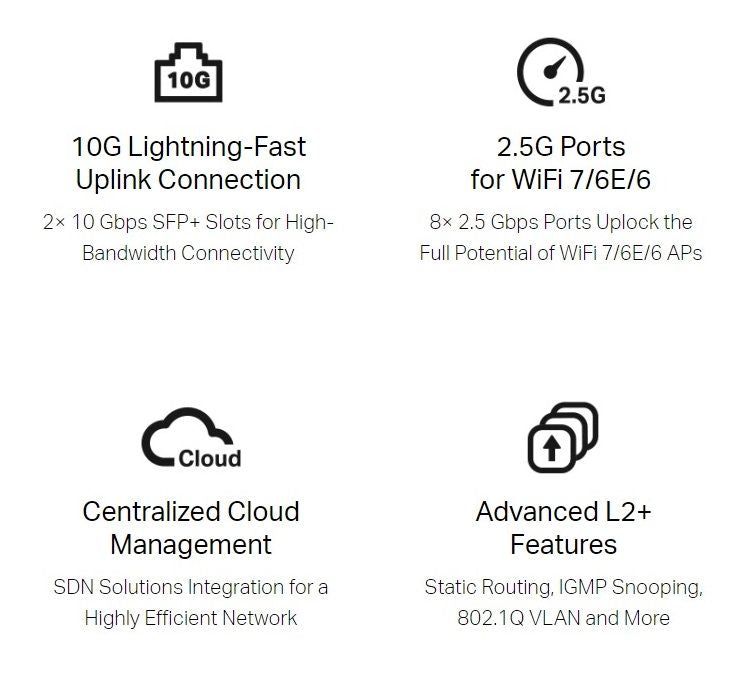 TP-Link Omada 8-Port 2.5G L2+ Managed Switch