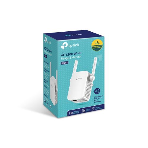 TP-Link Range Extender RE305 AC1200 Wireless Dual Band, 1200Mbps, 802.11ac, White EU