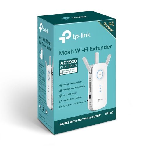 TP-Link RE550 network extender Network transmitter & receiver White 10, 100, 1000 Mbit/s
