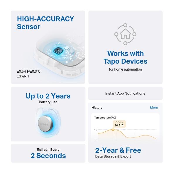 Temperature and humidity sensor TP-Link Tapo T310, WiFi