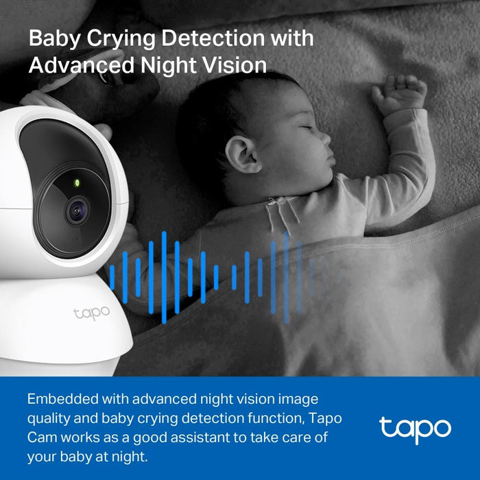 TP-Link Tapo C210P2 WiFi Security Camera, 360°, Pan/Tilt - 2 Pieces