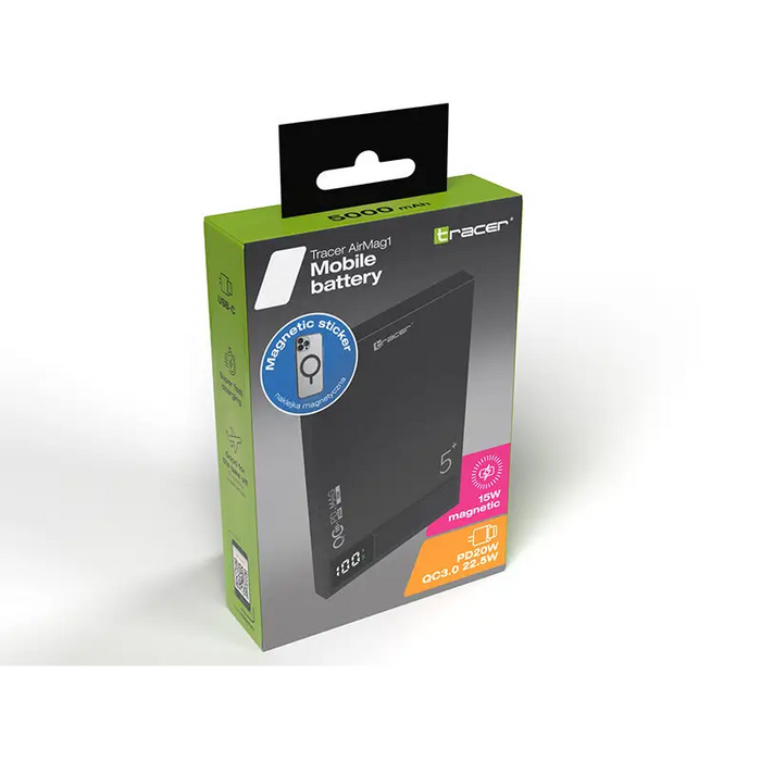 Tracer External battery AirMag1 5000 mAh - Преносими батерии<<<Батерии<<<Аксесоари<<<MediaTrade&&&Power