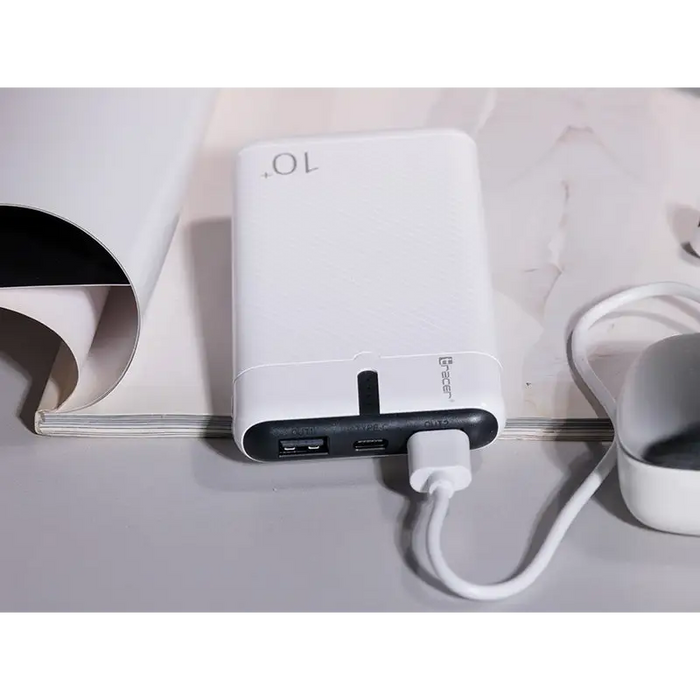 Tracer External battery EnerGo 10000mAh white/black - Преносими батерии<<<Батерии<<<Аксесоари<<<MediaTrade