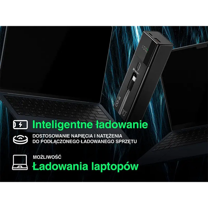 Tracer Quant 10000mAh 100W PD + QC Black - Power banksLAD-POW<<<Power supplies for phonesLAD<<<ActionPL