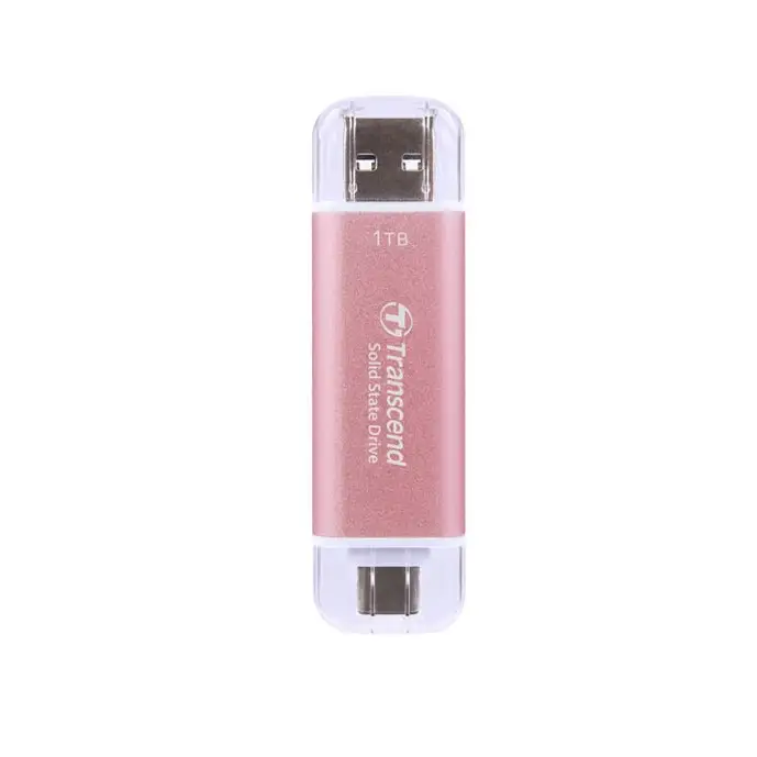 Transcend 1TB USB External SSD ESD310P USB 10Gbps Type C/A Pink - SSD дискове<<<Transcend памети и