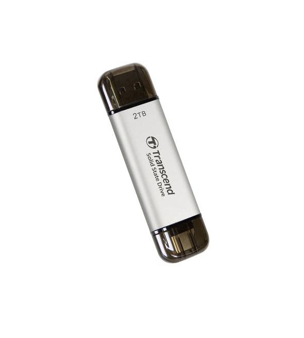 Transcend 2TB External SSD ESD310S USB 10Gbps Type C/A Silver - SSD дискове<<<Transcend памети и
