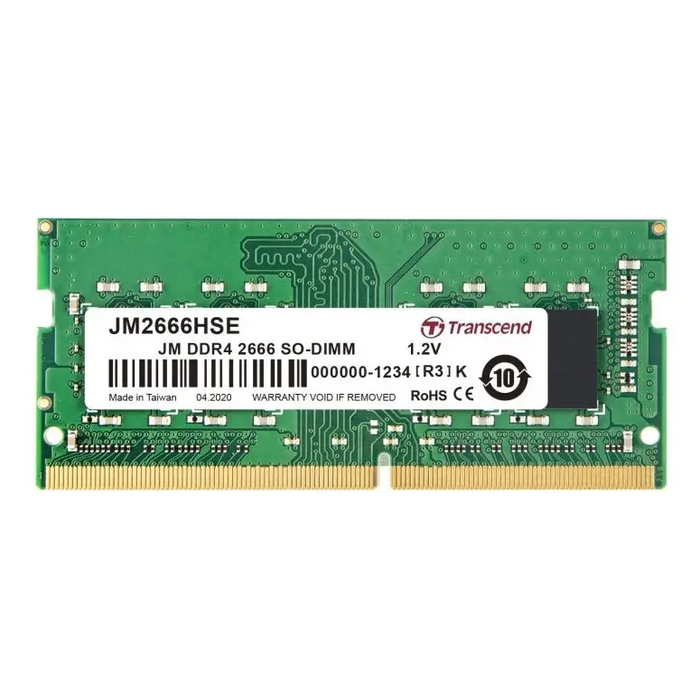 Transcend 32GB JM DDR4 2666Mhz SO-DIMM 2Rx8 2Gx8 CL19 1.2V - Памети за преносими компютри<<<Transcend памети и