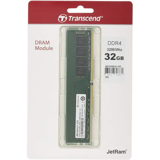 Transcend 32GB JM DDR4 3200Mhz U-DIMM 2Rx8 2Gx8 CL22 1.2V - Памети за настолни компютри<<<Transcend памети и