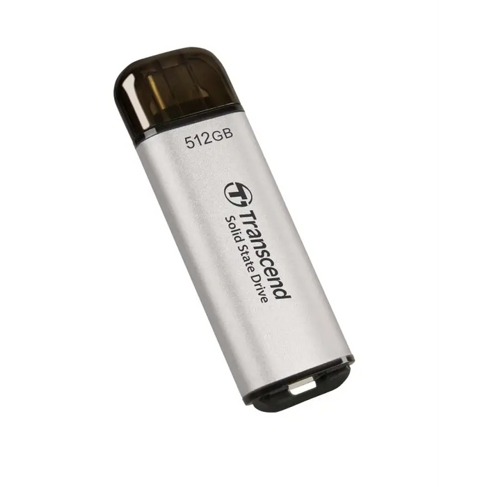 Transcend 512GB USB External SSD ESD300S USB 10Gbps Type C Silver - SSD дискове<<<Transcend памети и