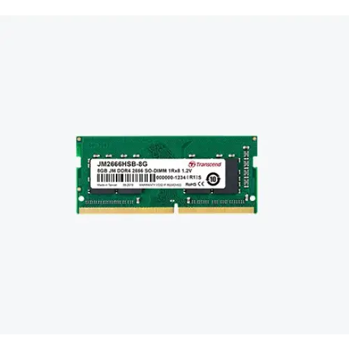 Transcend 8GB 260pin SO-DIMM DDR4 2666 1Rx8 1Gx8 CL19 1.2V - Памети за преносими компютри<<<Transcend памети и