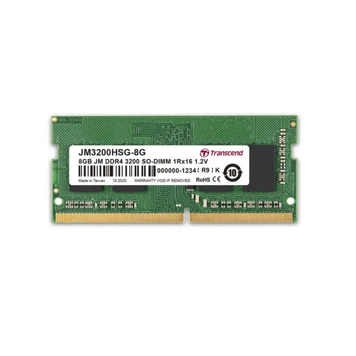 Transcend 8GB JM DDR4 3200 SO-DIMM 1Rx16 1Gx16 CL22 1.2V - Памети за преносими компютри<<<Transcend памети и