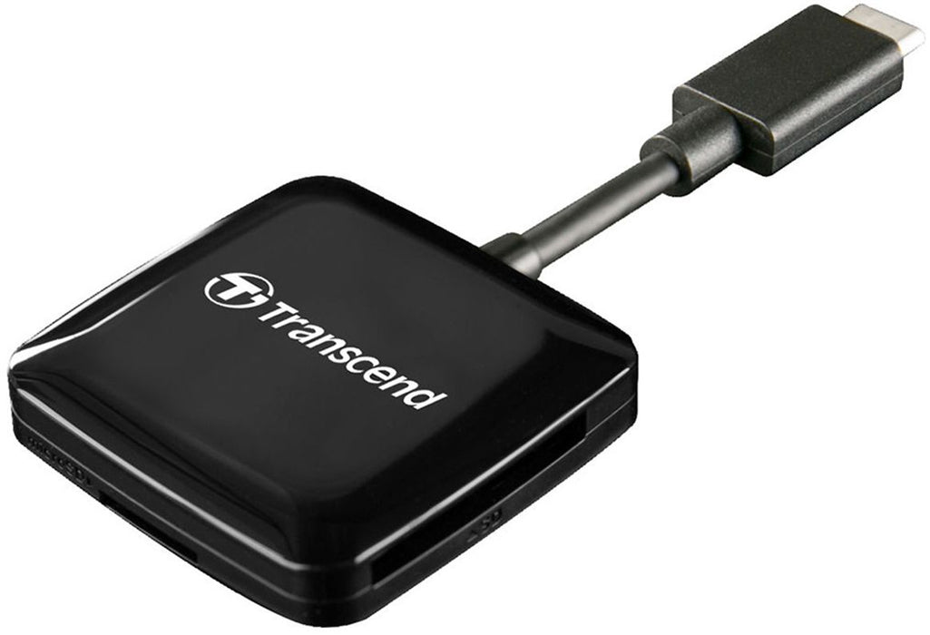 Transcend SD/microSD Card Reader, USB 3.2 Gen 1, Black, Type C