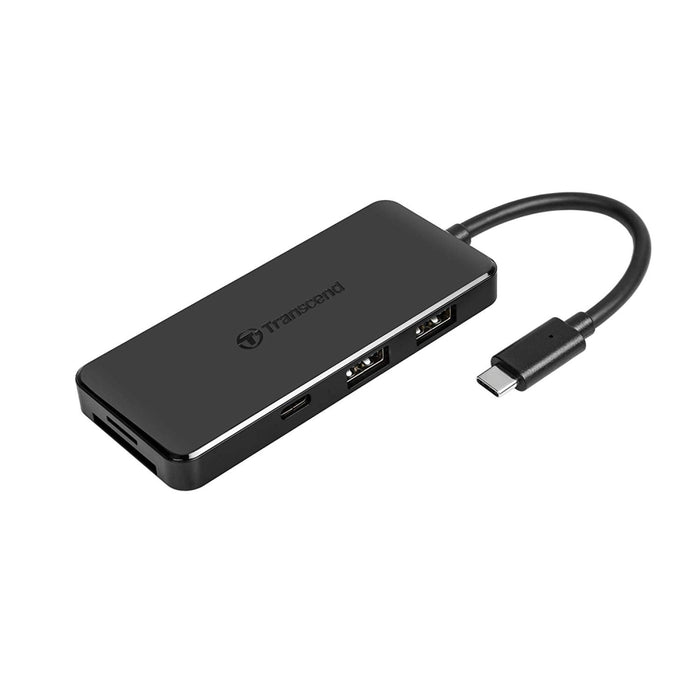 Transcend 3-Port Hub, 1-Port PD, SD/MicroSD Reader, USB 3.1 Gen 2, Type C