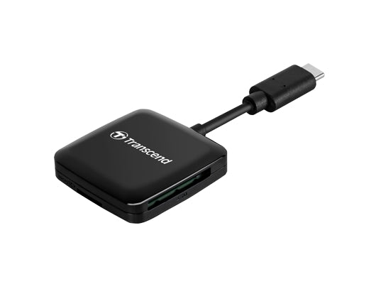 Transcend SD/microSD Card Reader, USB 3.2 Gen 1, Black, Type C