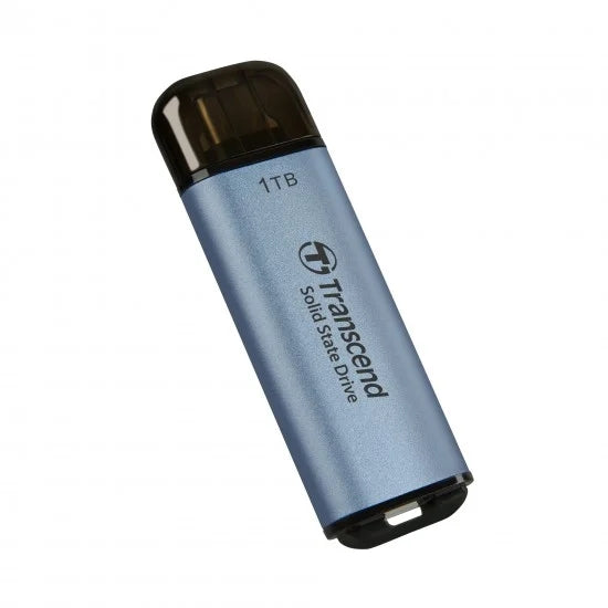 Transcend 1TB, USB External SSD, ESD300C, USB 10Gbps, Type C, Sky Blue