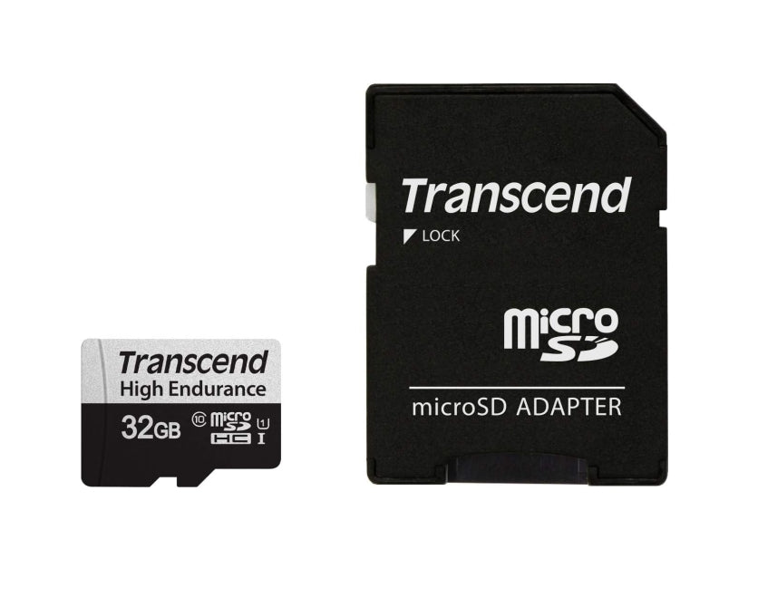 Transcend 32GB micro SD w/ adapter U1, High Endurance
