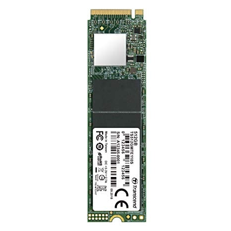 Transcend 512GB, M.2 2280, PCIe Gen3x4, 3D TLC, DRAM-less