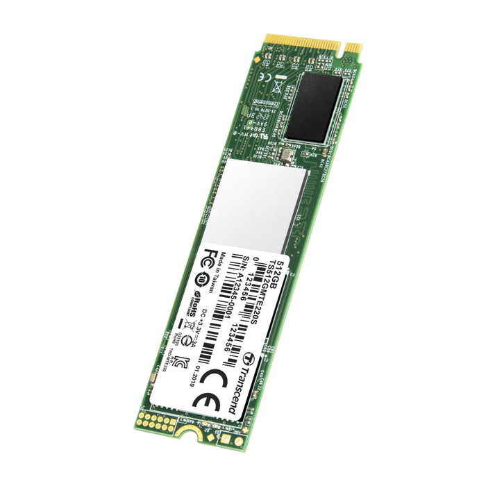 Transcend 512GB, M.2 2280, PCIe Gen3x4, M-Key, 3D TLC, with Dram