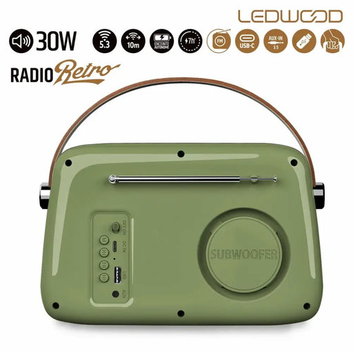 Transistor Radio Ledwood ALMA GREY Green 30 W - CD радио<<<Електроника Звук<<<Компютри| Електроника<<<BigBuy