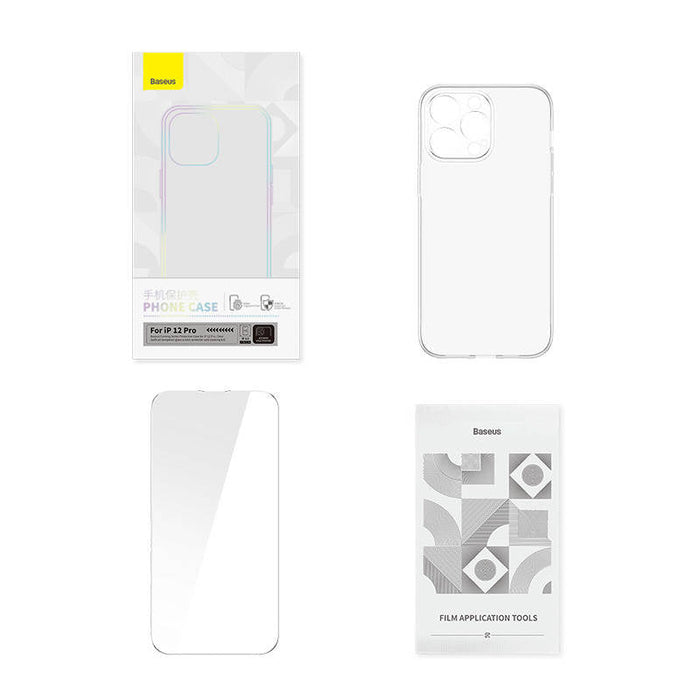 Transparent Case and Tempered Glass set Baseus Corning for iPhone 12 Pro - Protective cases