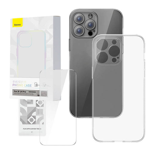 Transparent Case and Tempered Glass set Baseus Corning for iPhone 14 Pro - Protective cases