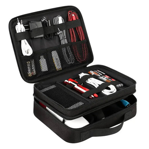 Travel bag with organizer for cables / electronics M Matein 1225 Black - Bags cases backpacks<<<IT