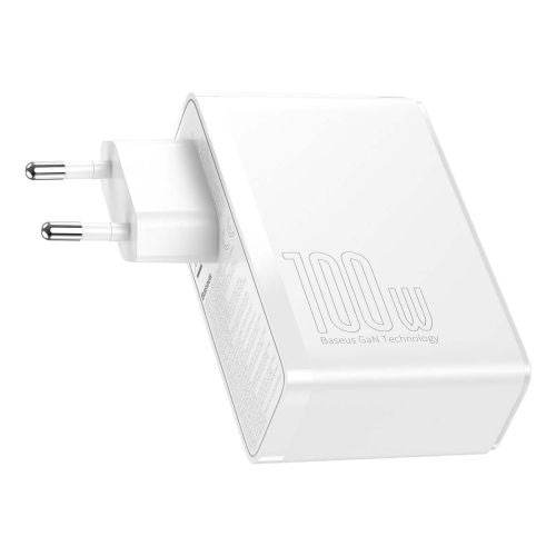 Travel Charger Baseus GaN2 Pro Quick 2x USB + 2x USB-C 100W EU (white) - Travel