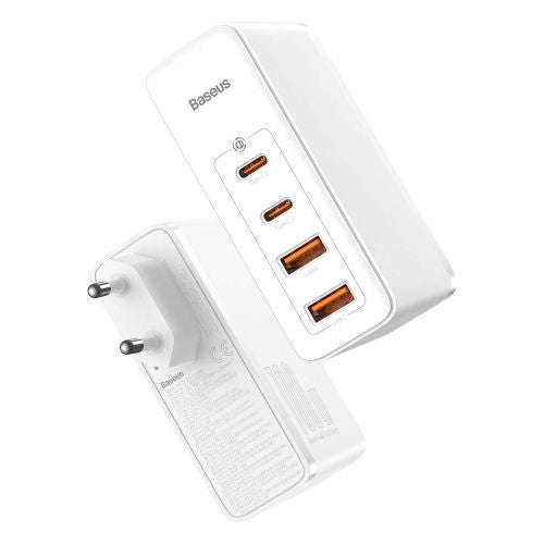 Travel Charger Baseus GaN2 Pro Quick 2x USB + 2x USB-C 100W EU (white) - Travel