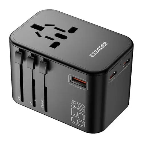 Travel wall charger Essager ECT65-LT01-Z 65W (black) - mains chargers<<<Chargers<<<GSM Accessories<<<InnproXML