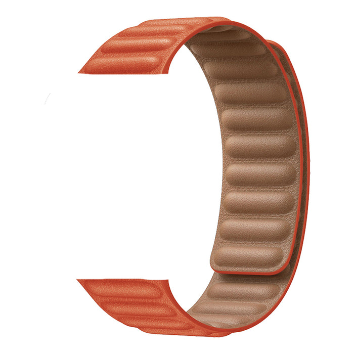 MAGNETIC STRAP WITH ECO LEATHER COVER TRENDER TR-AMS45RD APPLE 44/45 mm ORANGE