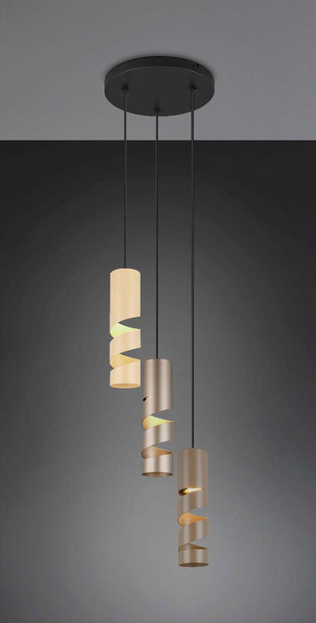 CHANDELIER STREAM TRIO 3XGU10 METAL 3 COLORS