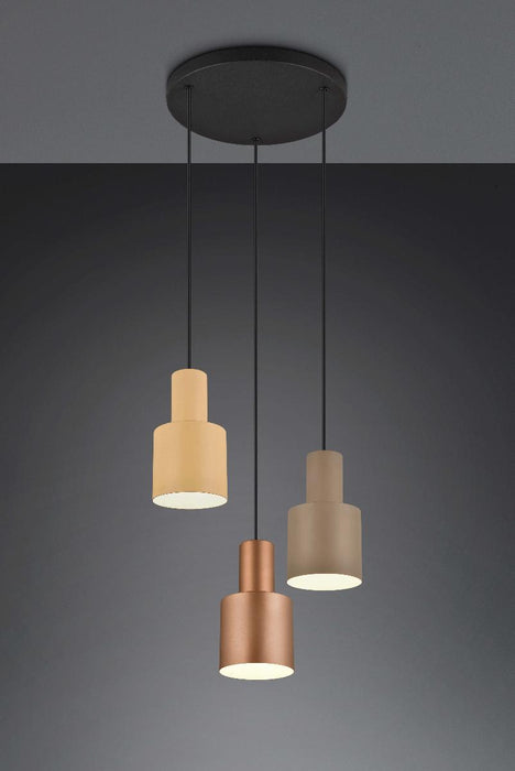 CHANDELIER AGUDO TRIO 3XE27 METAL 3 COLORS