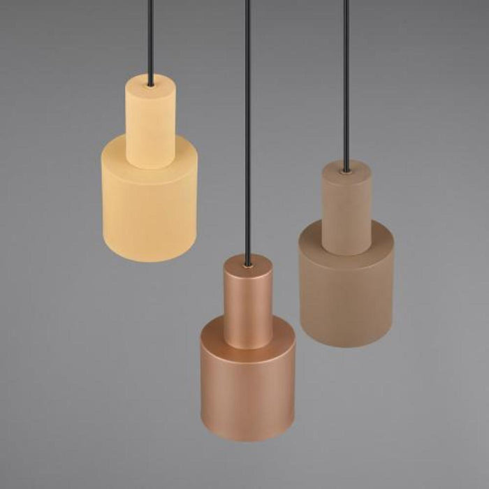 CHANDELIER AGUDO TRIO 3XE27 METAL 3 COLORS
